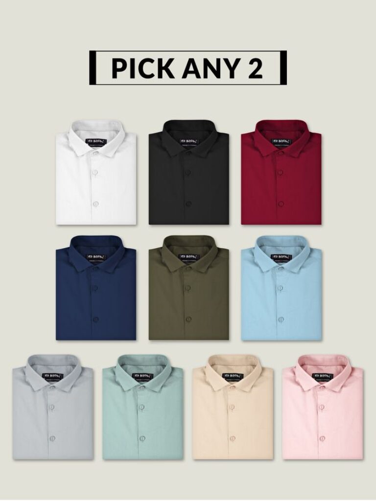 beyoung plain cotton solid shirts