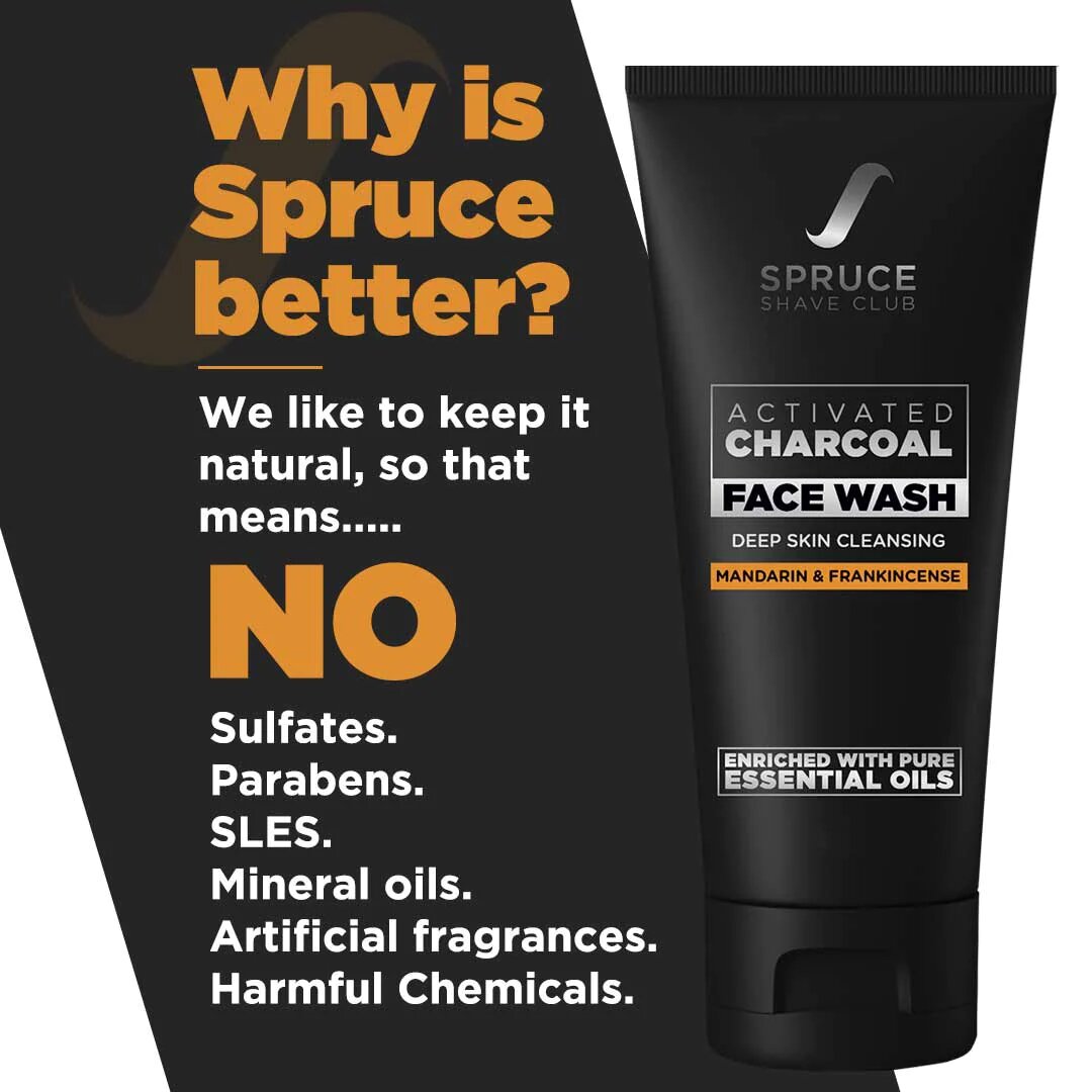 Spruce Shave Club Charcoal Face Wash.webp