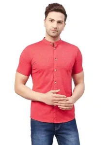 GRITSTONES-Men-Plain-Cotton-Blend-Shirts_11zon - SastaOffer GRITSTONES Men Plain Cotton Blend Shirts