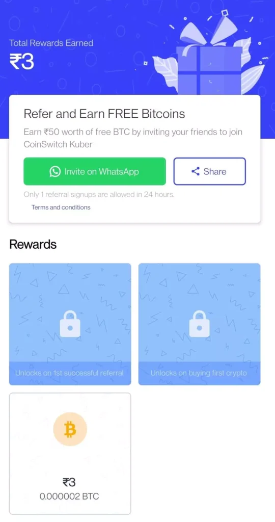 CoinSwitch coupons App Referral Code