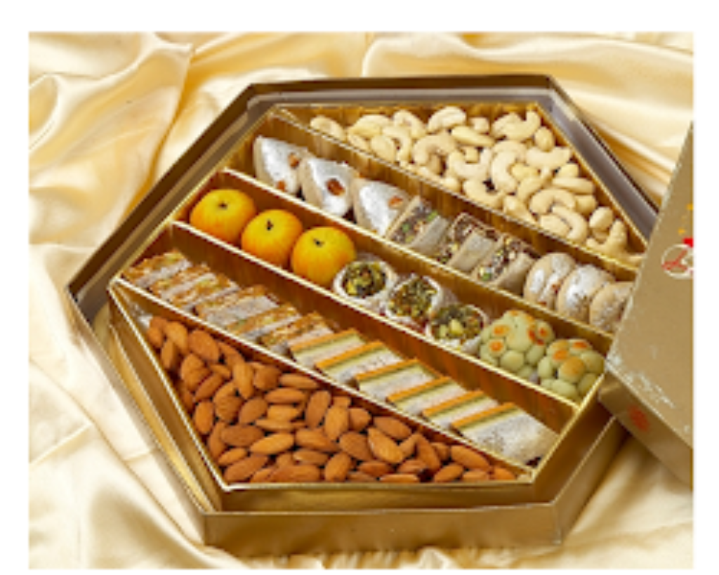 Sweets and dry fruits for diwali gift