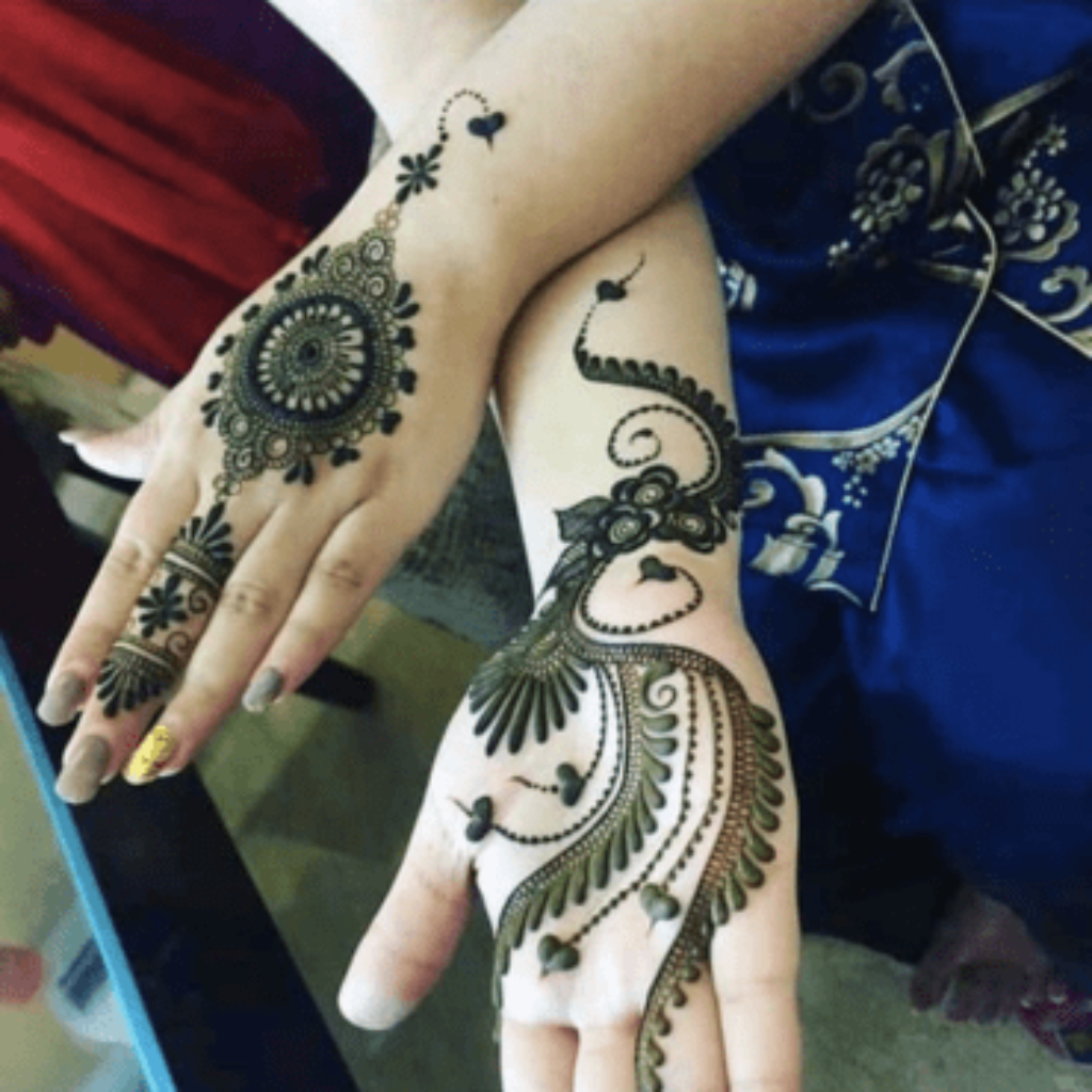 Front Hand Jewellery Mehndi Design