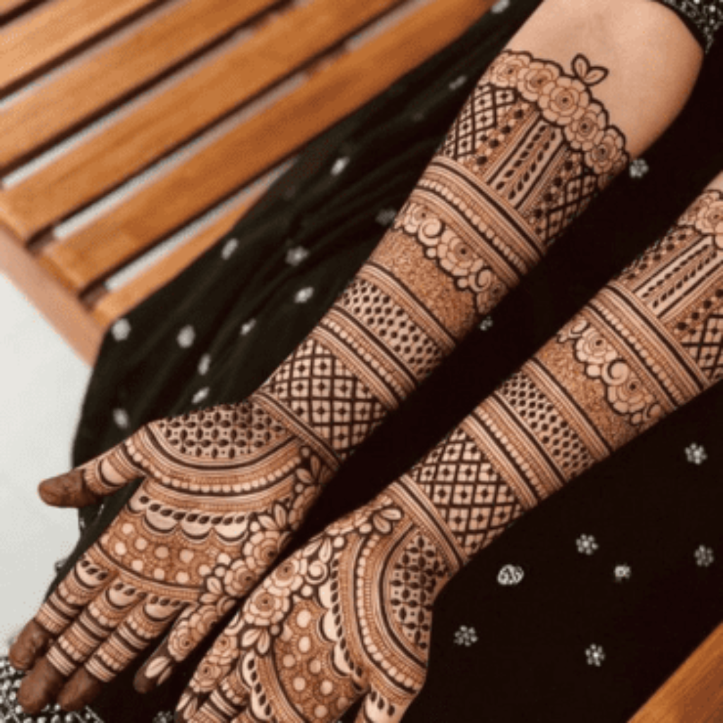 simple Front Hand Mehndi Designs