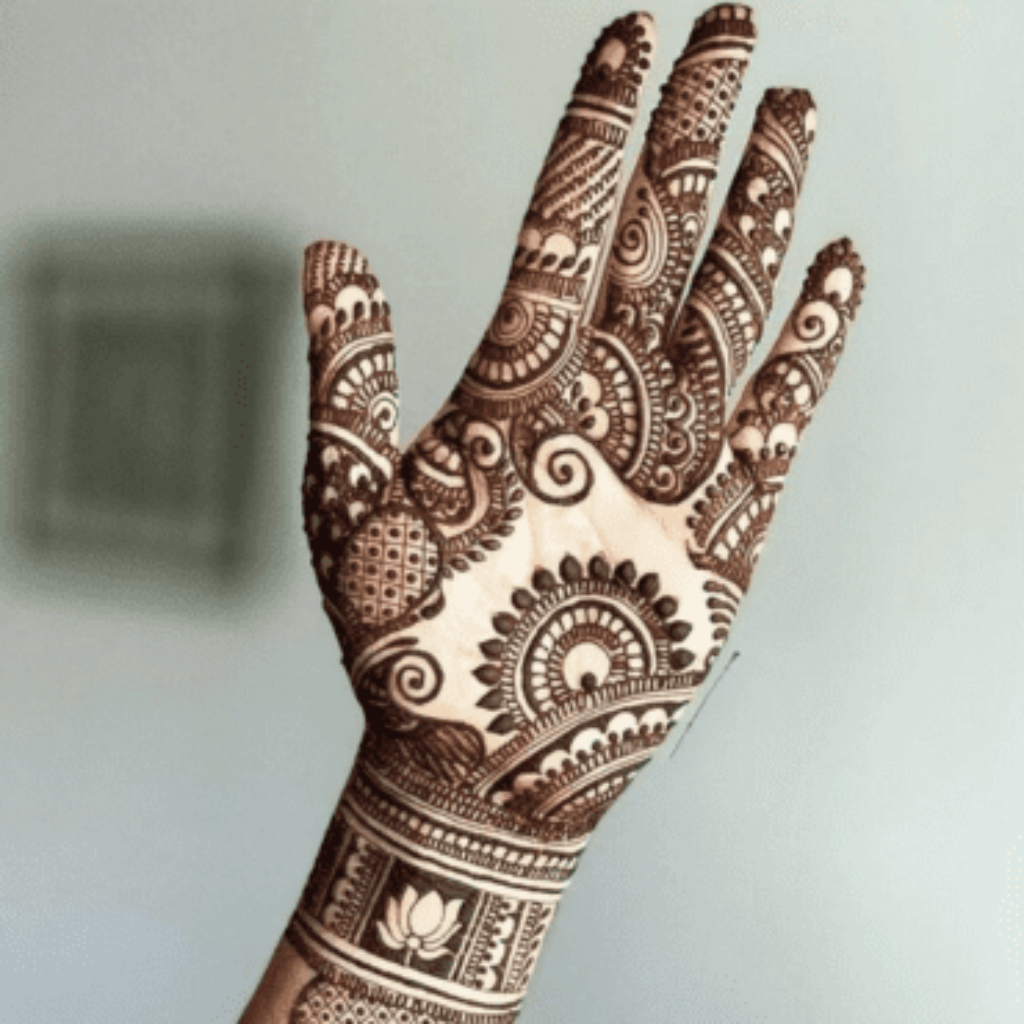 simple Front Hand Mehndi Designs