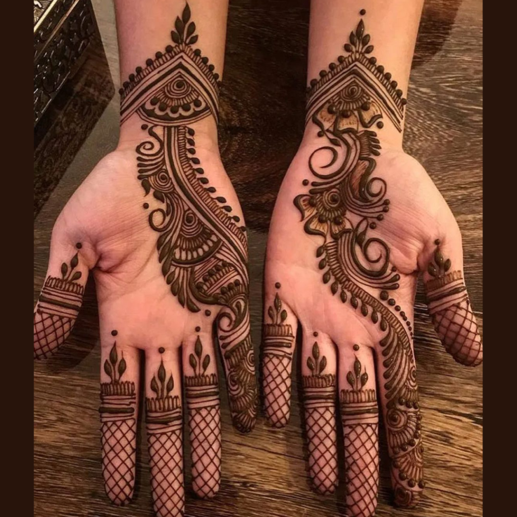 Front Hand Arabi Mehndi Design