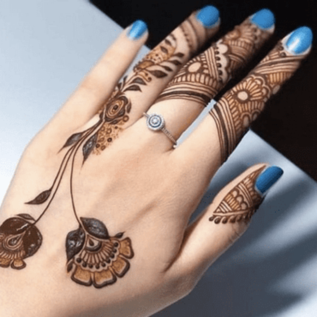 Back Hand Tattoo Mehndi Designs