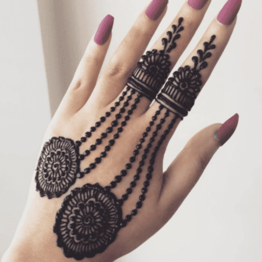 Simple Back Hand Jewellery Mehndi Designs