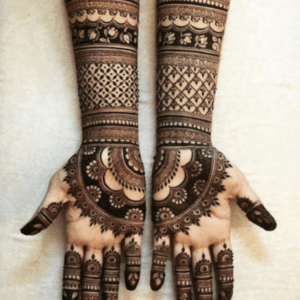 Bridal Front Hand Mehndi Designs