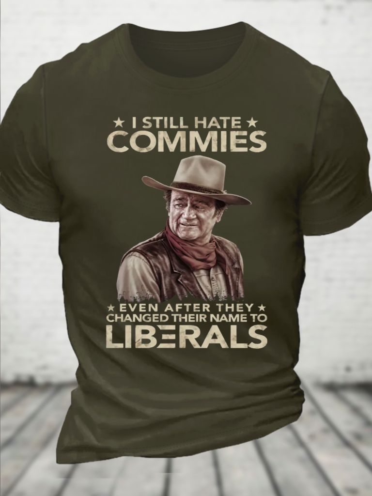 lilicloth cotton i still hate commies cres neck casual t-shirt