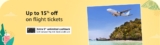 Get Up to 15% OFF + Extra Up to 5% OFF on Flight Booking